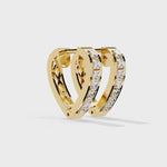 Load and play video in Gallery viewer, Princess Cut Diamond Hoop Earrings
